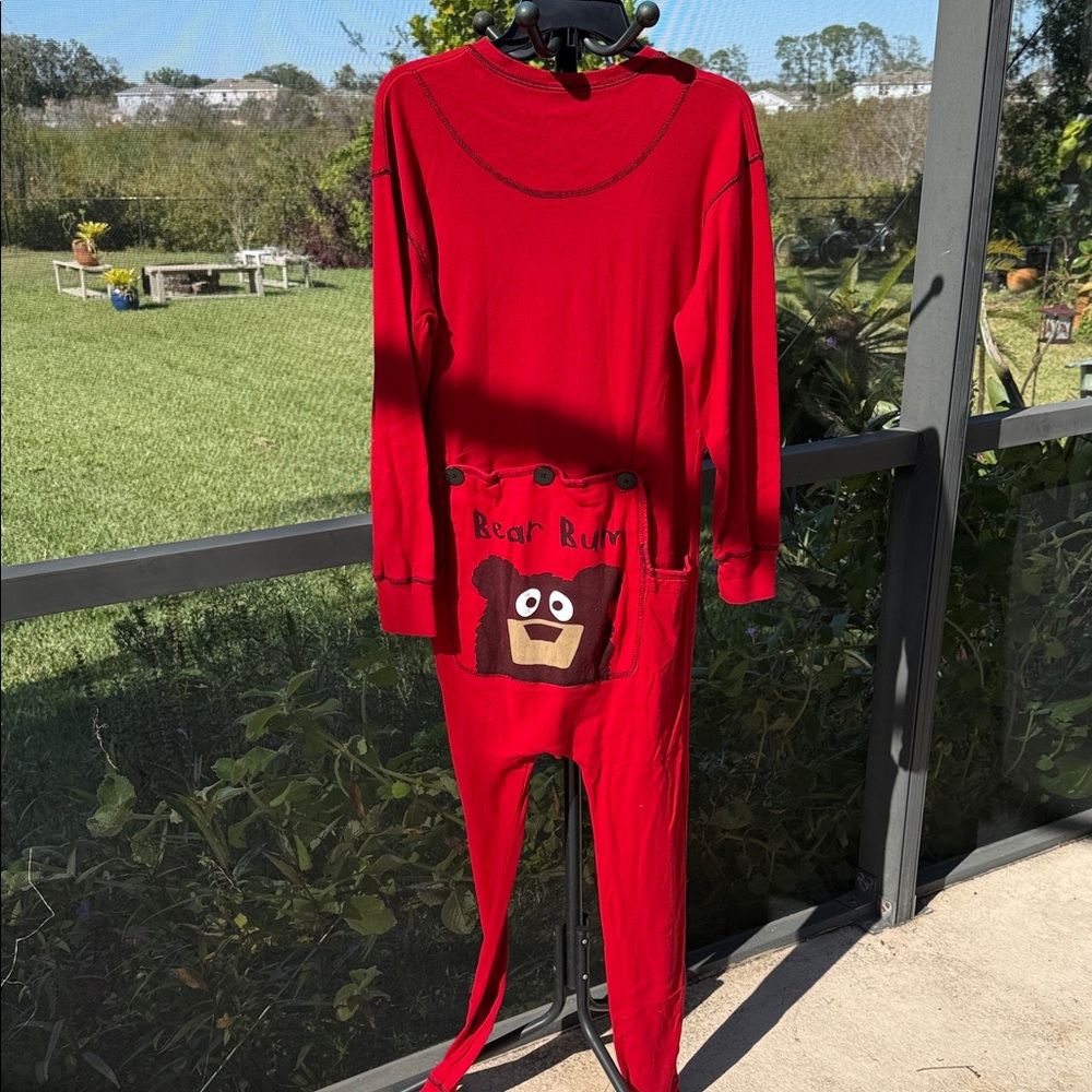 Lazy One men’s Red Bear Bum pajama